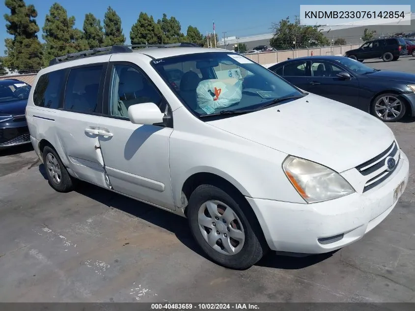 2007 Kia Sedona Lx VIN: KNDMB233076142854 Lot: 40483659