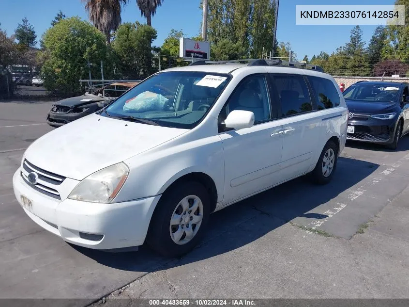 2007 Kia Sedona Lx VIN: KNDMB233076142854 Lot: 40483659