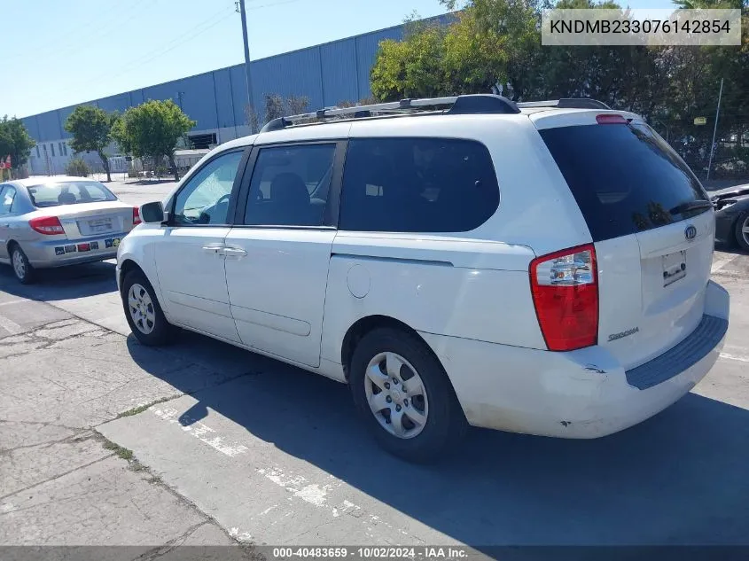 2007 Kia Sedona Lx VIN: KNDMB233076142854 Lot: 40483659