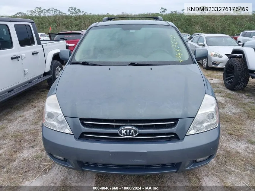 2007 Kia Sedona Ex/Lx VIN: KNDMB233276176469 Lot: 40487660