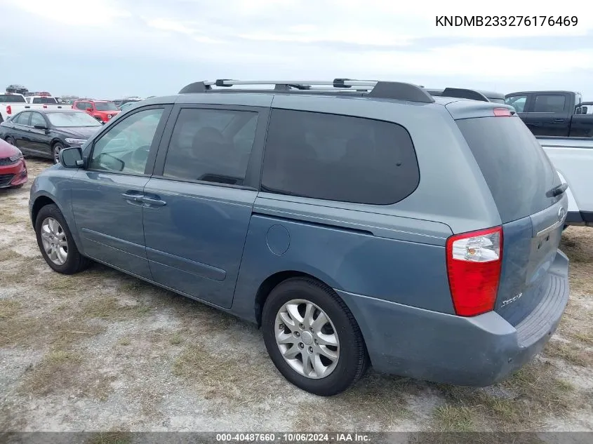 2007 Kia Sedona Ex/Lx VIN: KNDMB233276176469 Lot: 40487660