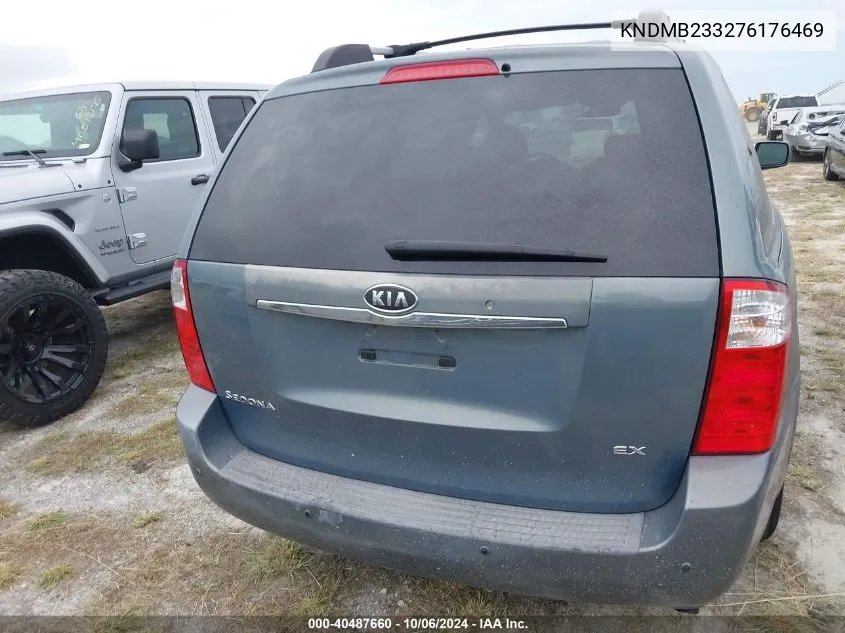 2007 Kia Sedona Ex/Lx VIN: KNDMB233276176469 Lot: 40487660