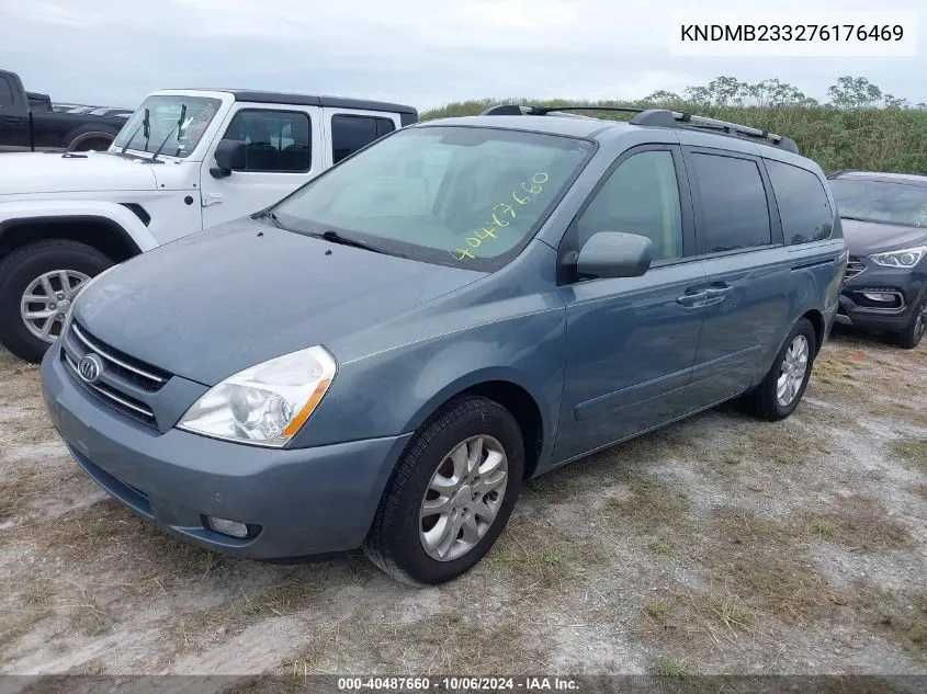 2007 Kia Sedona Ex/Lx VIN: KNDMB233276176469 Lot: 40487660