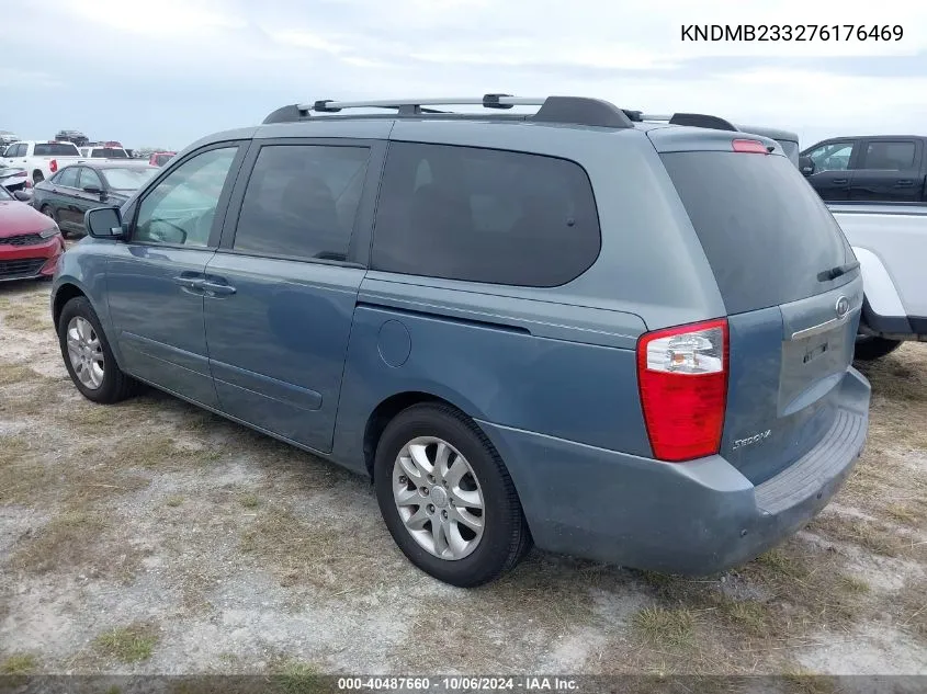 2007 Kia Sedona Ex/Lx VIN: KNDMB233276176469 Lot: 40487660