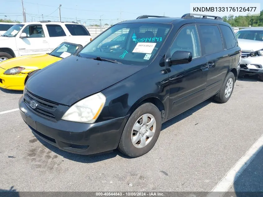 2007 Kia Sedona VIN: KNDMB133176126477 Lot: 40544843