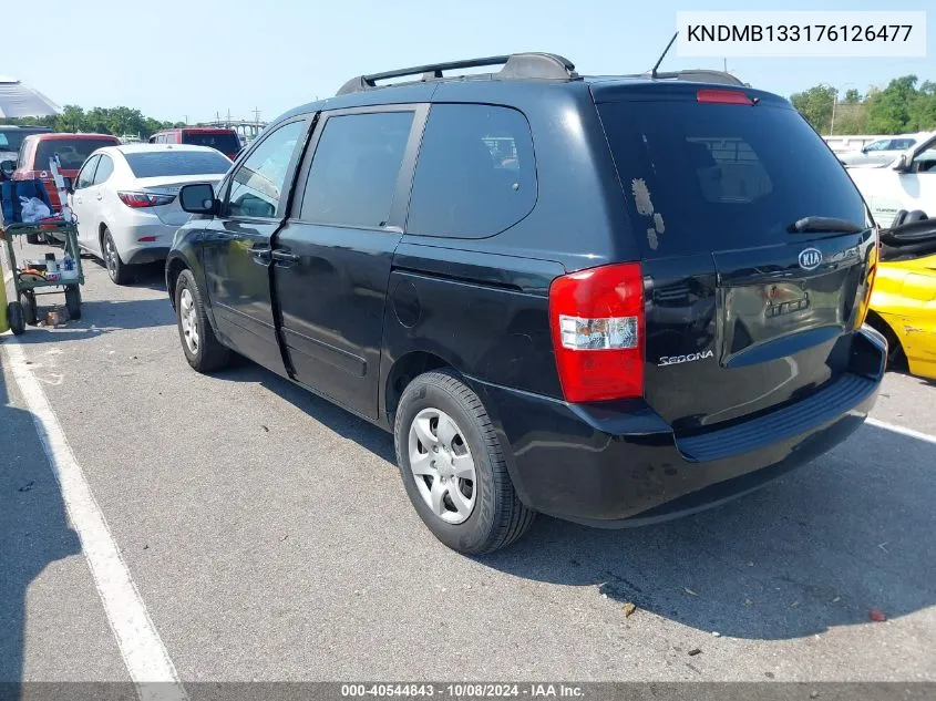 2007 Kia Sedona VIN: KNDMB133176126477 Lot: 40544843