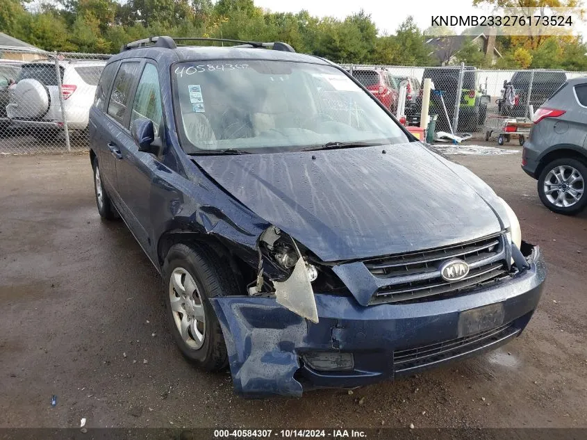 2007 Kia Sedona Lx VIN: KNDMB233276173524 Lot: 40584307