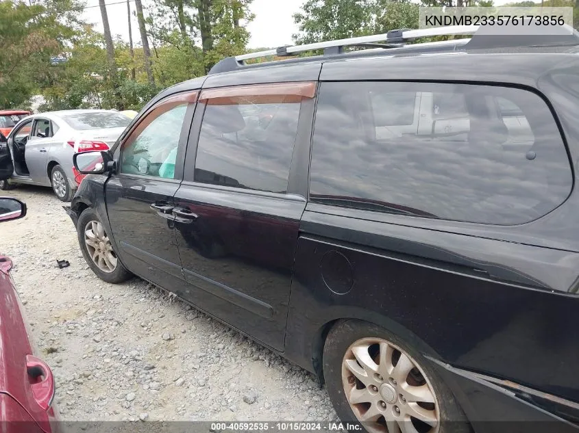 2007 Kia Sedona Ex VIN: KNDMB233576173856 Lot: 40592535