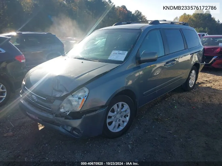 2007 Kia Sedona Ex VIN: KNDMB233576172786 Lot: 40670925