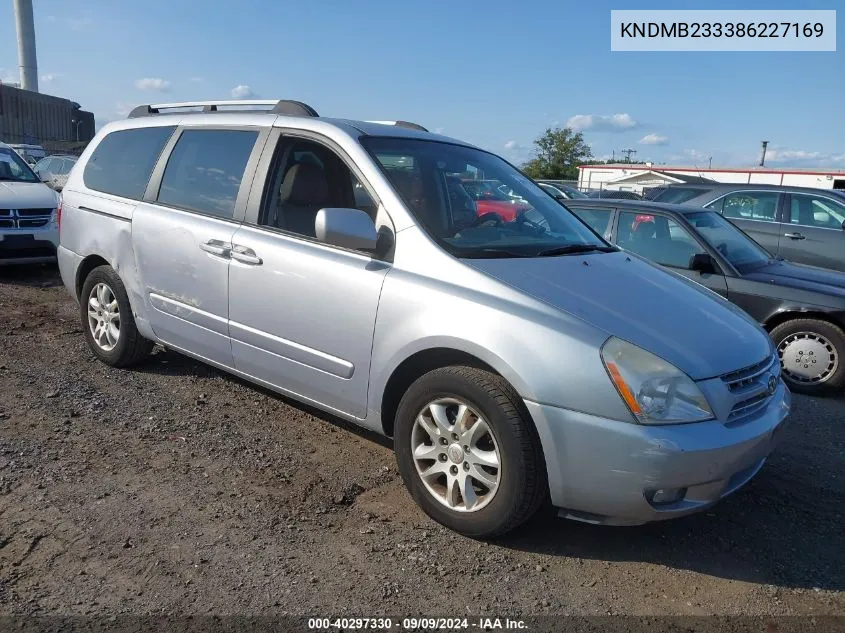 2008 Kia Sedona Ex VIN: KNDMB233386227169 Lot: 40297330