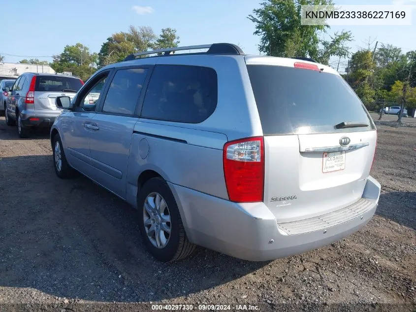 2008 Kia Sedona Ex VIN: KNDMB233386227169 Lot: 40297330