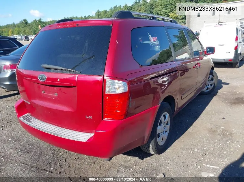 KNDMB233X86216461 2008 Kia Sedona Lx