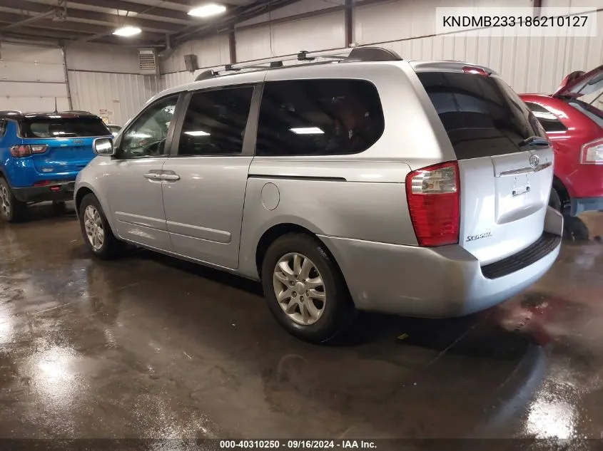 2008 Kia Sedona Ex VIN: KNDMB233186210127 Lot: 40310250