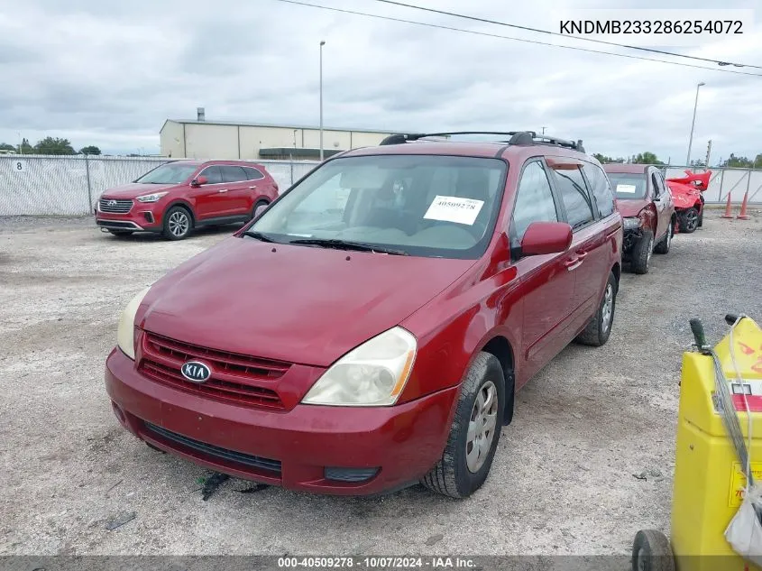 2008 Kia Sedona Lx VIN: KNDMB233286254072 Lot: 40509278