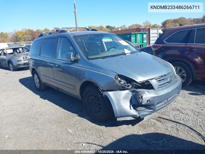 2008 Kia Sedona Lx VIN: KNDMB233486266711 Lot: 40646903