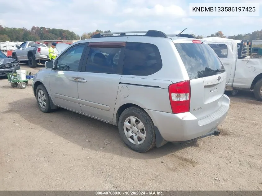 2008 Kia Sedona VIN: KNDMB133586197425 Lot: 40708930