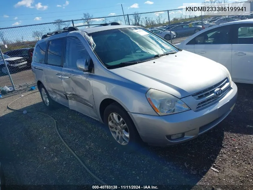 2008 Kia Sedona Ex VIN: KNDMB233386199941 Lot: 40783138