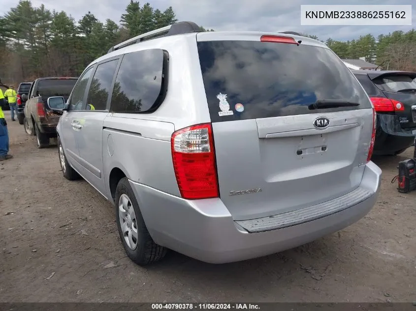 2008 Kia Sedona Lx VIN: KNDMB233886255162 Lot: 40790378