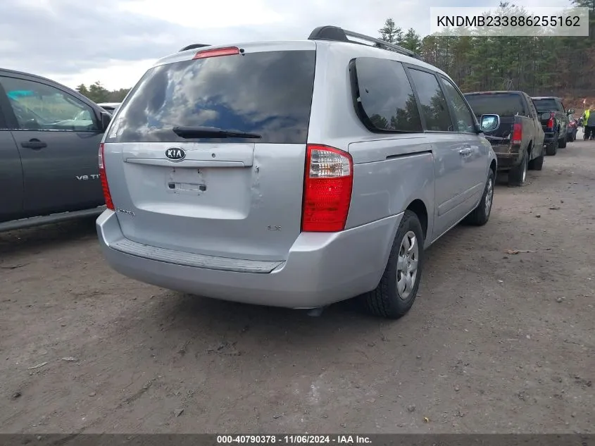 2008 Kia Sedona Lx VIN: KNDMB233886255162 Lot: 40790378