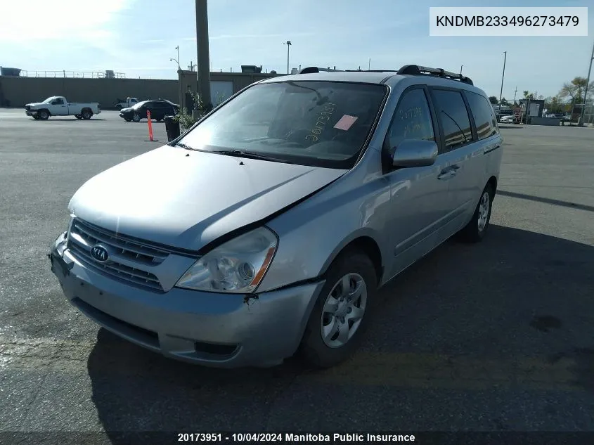 2009 Kia Sedona Lx VIN: KNDMB233496273479 Lot: 20173951