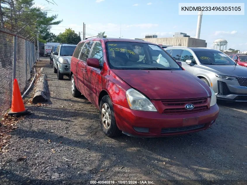 KNDMB233496305105 2009 Kia Sedona Lx