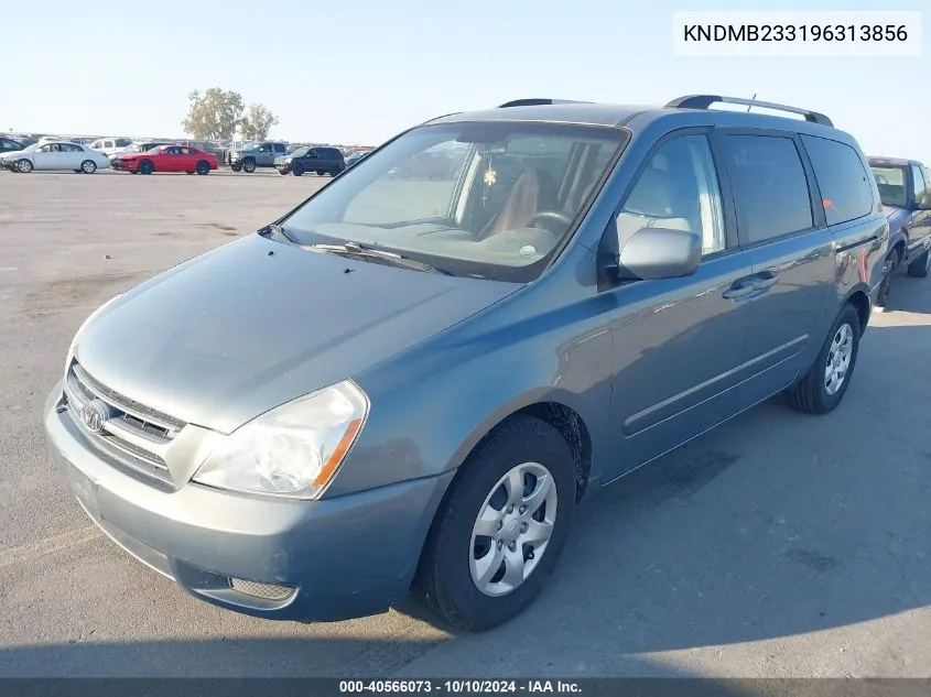 2009 Kia Sedona Lx VIN: KNDMB233196313856 Lot: 40566073