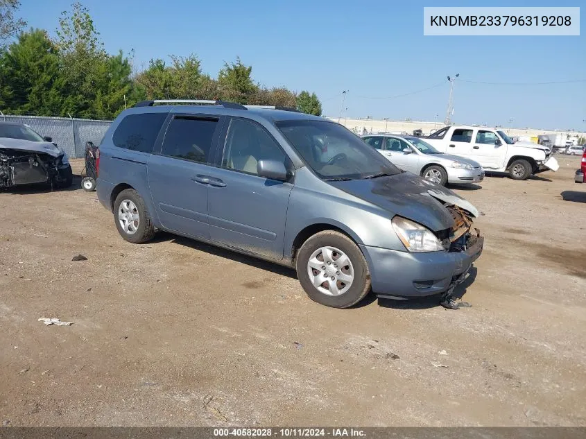 2009 Kia Sedona Lx VIN: KNDMB233796319208 Lot: 40582028