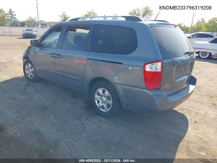 2009 Kia Sedona Lx VIN: KNDMB233796319208 Lot: 40582028