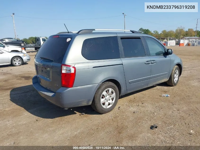 2009 Kia Sedona Lx VIN: KNDMB233796319208 Lot: 40582028