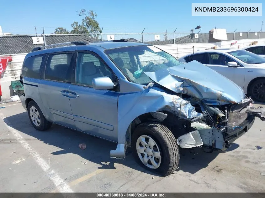 2009 Kia Sedona Lx VIN: KNDMB233696300424 Lot: 40769018