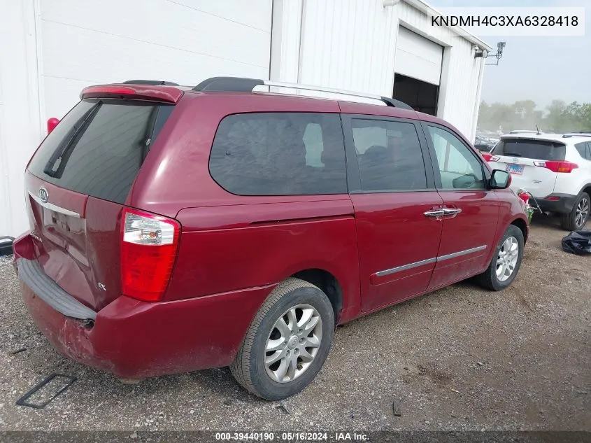 2010 Kia Sedona Ex VIN: KNDMH4C3XA6328418 Lot: 39440190