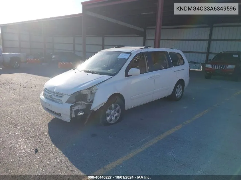 2010 Kia Sedona Lx VIN: KNDMG4C33A6349596 Lot: 40440227