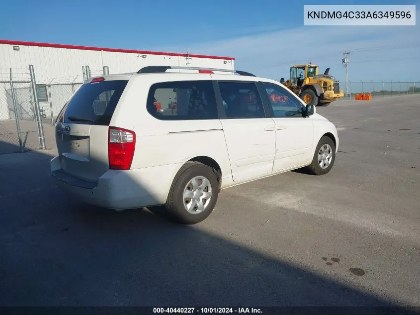 2010 Kia Sedona Lx VIN: KNDMG4C33A6349596 Lot: 40440227