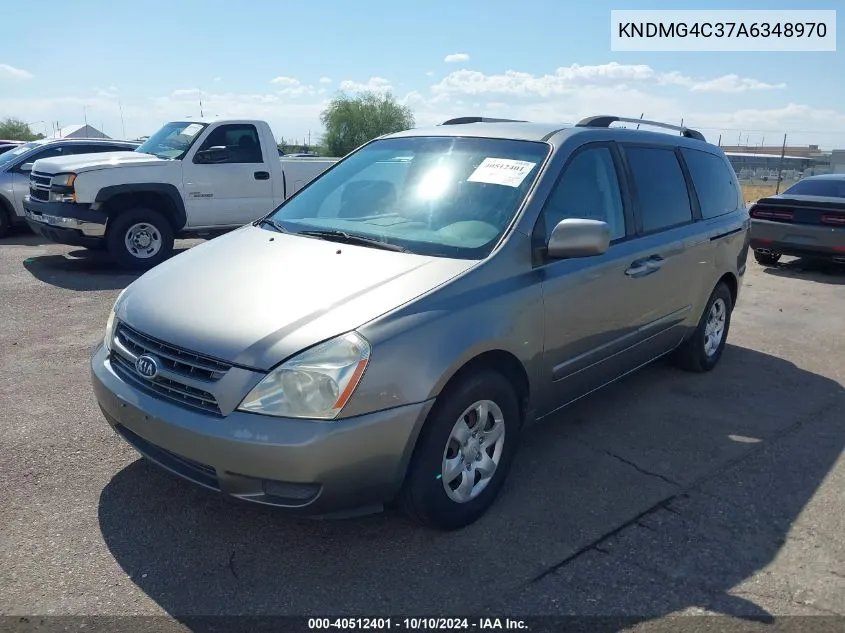 2010 Kia Sedona Lx VIN: KNDMG4C37A6348970 Lot: 40512401