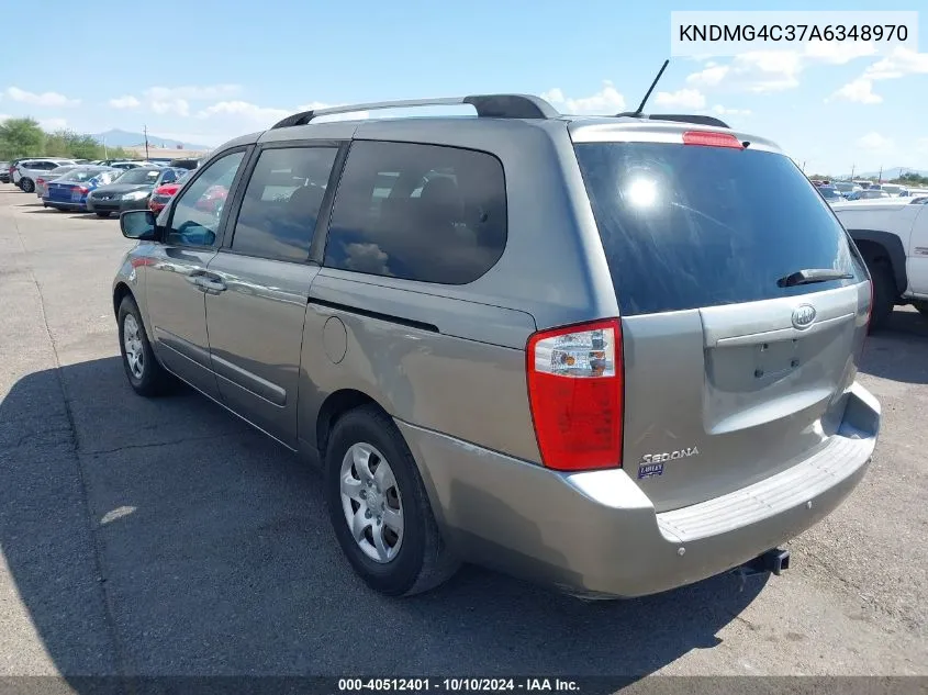 2010 Kia Sedona Lx VIN: KNDMG4C37A6348970 Lot: 40512401