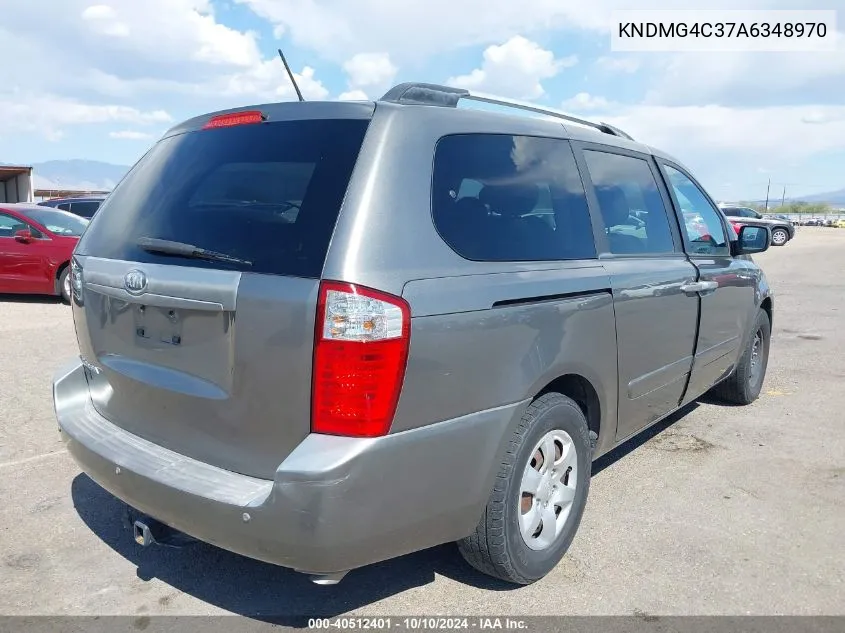 2010 Kia Sedona Lx VIN: KNDMG4C37A6348970 Lot: 40512401