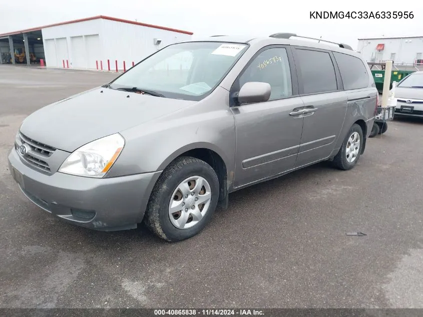 2010 Kia Sedona Lx VIN: KNDMG4C33A6335956 Lot: 40865838