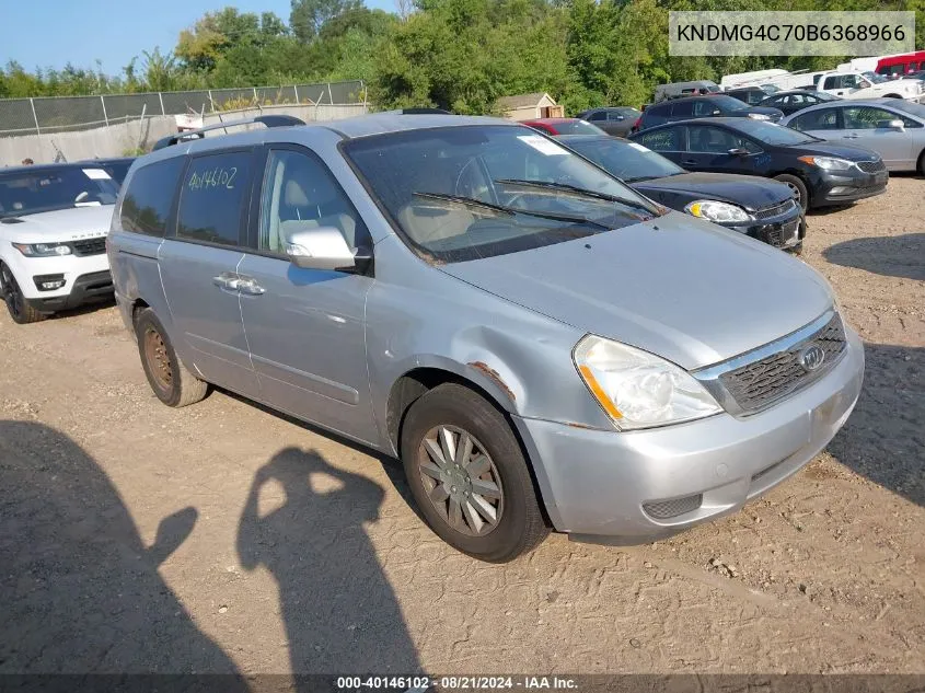 2011 Kia Sedona Lx VIN: KNDMG4C70B6368966 Lot: 40146102