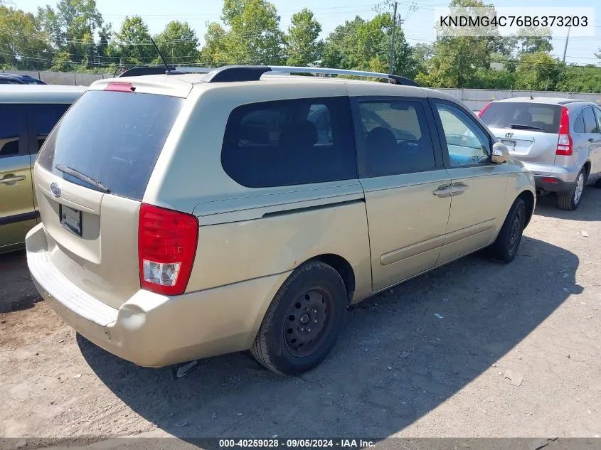 2011 Kia Sedona Lx VIN: KNDMG4C76B6373203 Lot: 40259028