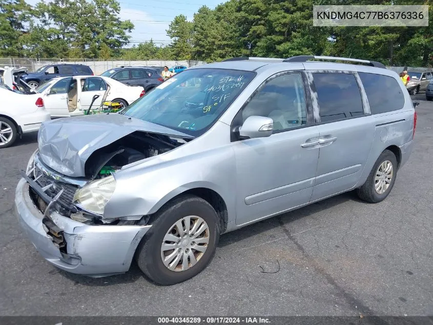 2011 Kia Sedona Lx VIN: KNDMG4C77B6376336 Lot: 40345289