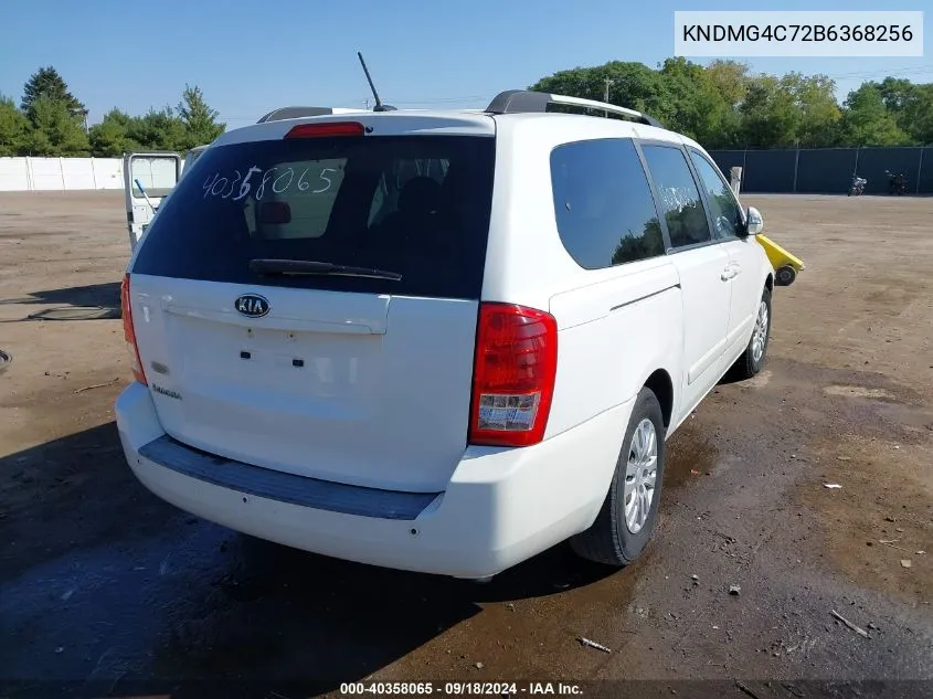 2011 Kia Sedona Lx VIN: KNDMG4C72B6368256 Lot: 40358065