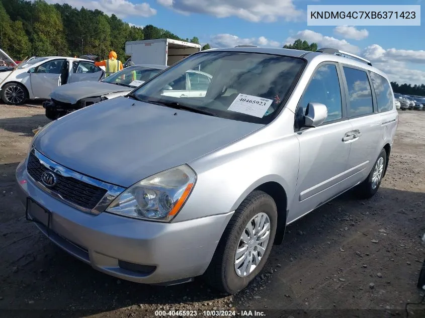 2011 Kia Sedona Lx VIN: KNDMG4C7XB6371423 Lot: 40465923