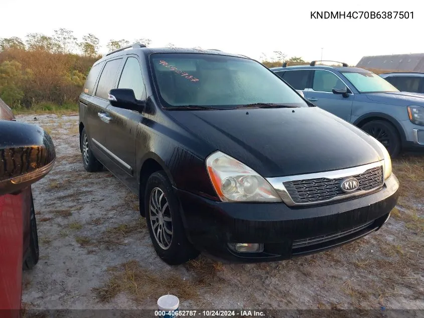 2011 Kia Sedona Ex VIN: KNDMH4C70B6387501 Lot: 40652787