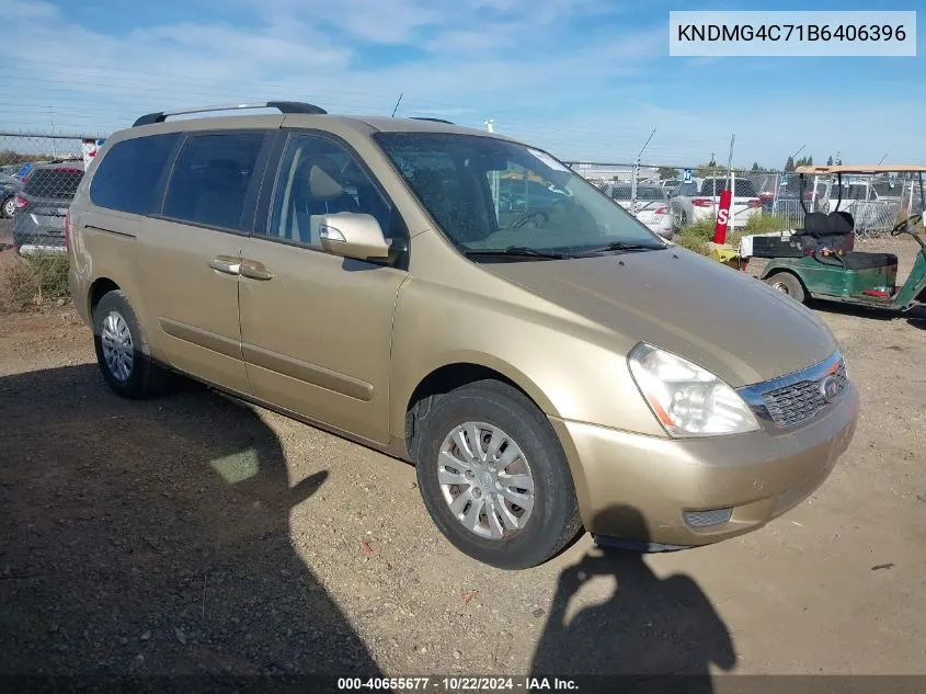 2011 Kia Sedona Lx VIN: KNDMG4C71B6406396 Lot: 40655677