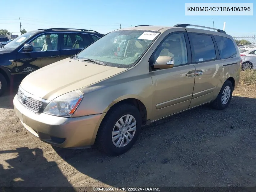 2011 Kia Sedona Lx VIN: KNDMG4C71B6406396 Lot: 40655677