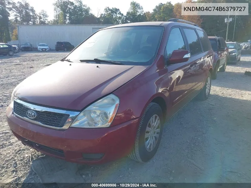 2011 Kia Sedona Lx VIN: KNDMG4C74B6379727 Lot: 40699986