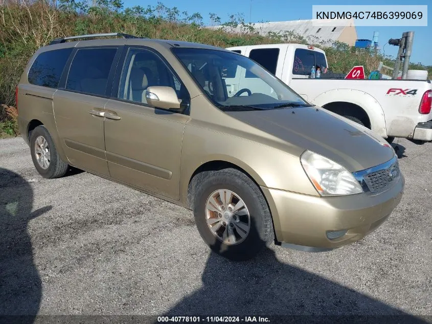 2011 Kia Sedona Lx VIN: KNDMG4C74B6399069 Lot: 40778101