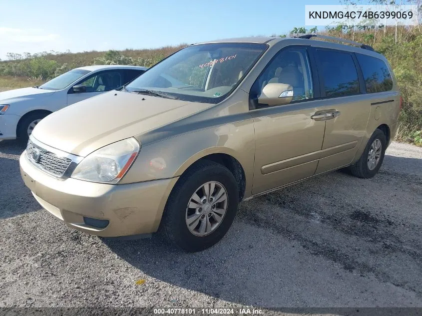 2011 Kia Sedona Lx VIN: KNDMG4C74B6399069 Lot: 40778101