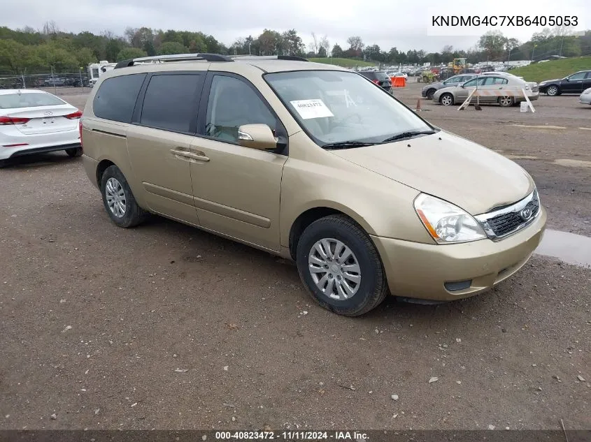 2011 Kia Sedona Lx VIN: KNDMG4C7XB6405053 Lot: 40823472