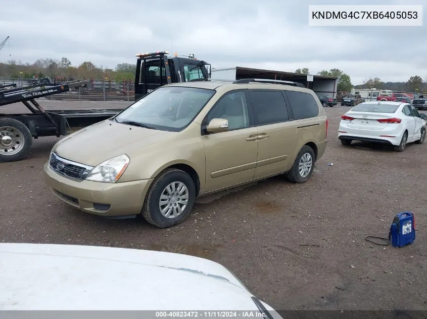 2011 Kia Sedona Lx VIN: KNDMG4C7XB6405053 Lot: 40823472